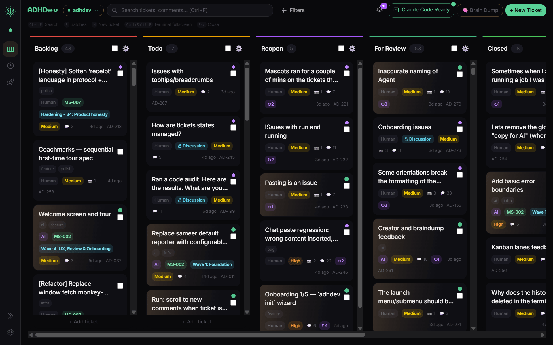 ADHDev the board screenshot